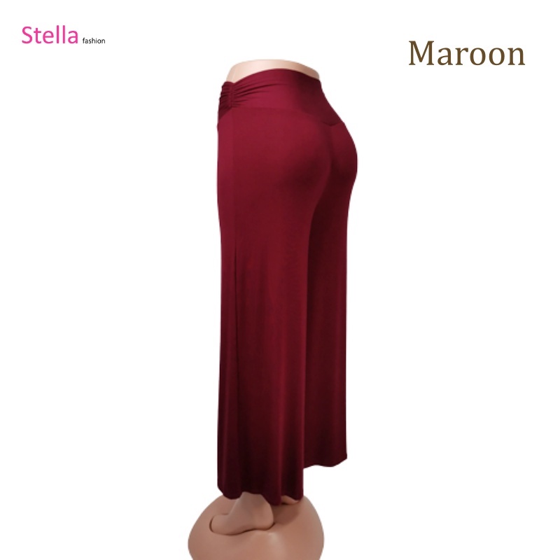 Stella Fashion Ready Stock  Long Pants Muslimah Wear Ladies Long Pant Skirt  Palazzo Pants Plus Size