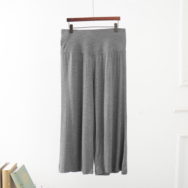 Stella Fashion women High Waist Wide-leg Straight Pants Summer Casual Loose yoga Stretch Trouser Modal cotton loose pant
