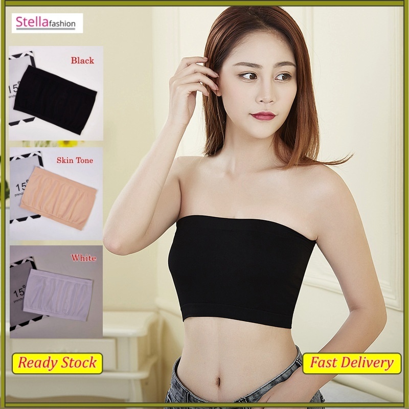 Stella Fashion High elastic seamless chest wrap 1-piece tube top One-piece seamless breathable base anti-glare tube top