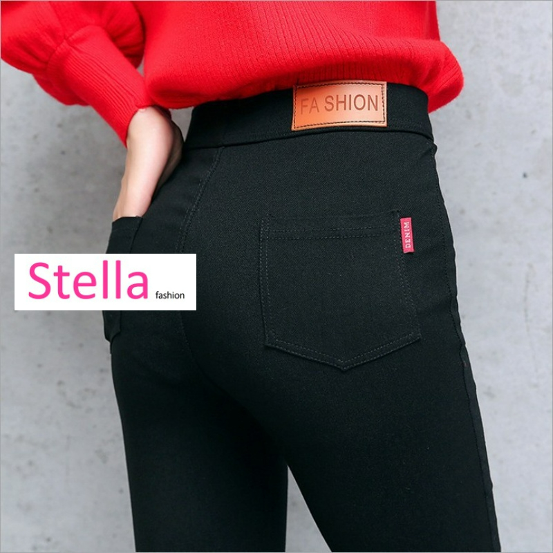 [Stella Fashion] Women Pants High Waist Trousers Super Elasticity Pants for Women Skinny Jeans Women Leggings
