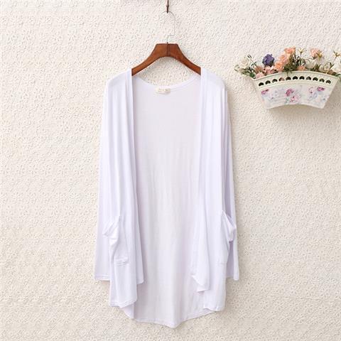 [Stella Fashion] READY STOCK  Women's Cotton Long Sleeve Cardigan Plain color Suncreen Modal Very soft and Comfortable-Stella's Fashion