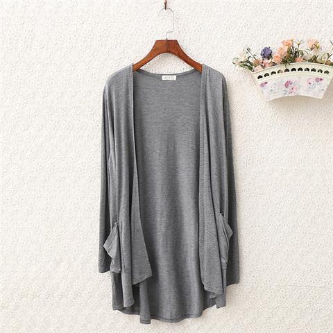 [Stella Fashion] READY STOCK  Women's Cotton Long Sleeve Cardigan Plain color Suncreen Modal Very soft and Comfortable-Stella's Fashion