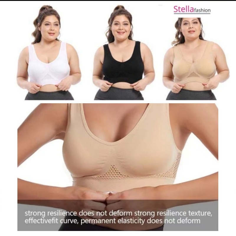Women Plus Size Bralette lady seamless sports bra Yoga suits Yoga bra running sport bra size besar bra perempuan-Stella's Fashion