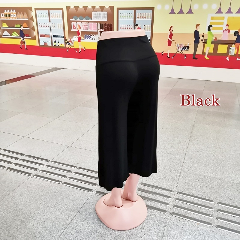 Stella Fashion women High Waist Wide-leg Straight Pants Summer Casual