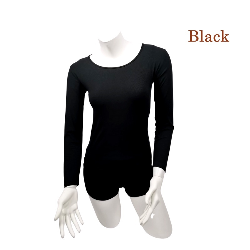 Stella Fashion  Long Sleeve Shirt Thin Muslimah Inner Wear round neck bottoming shirt long sleeved t-shirt