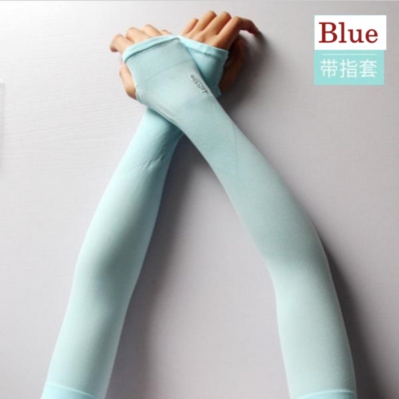 UV Protection outdoor sleeves hand covers driving sport ice silk sleeve cooling arm long sleeves sun block cover-Stella's Fashion