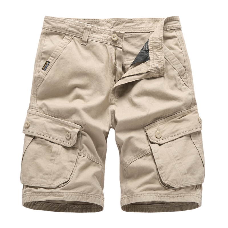 [Stella Fashion] New Men's Casual Short Bermuda 100% Cotton Casual Beach Cargo Pants Straight Short Pants-Stella's Fashion