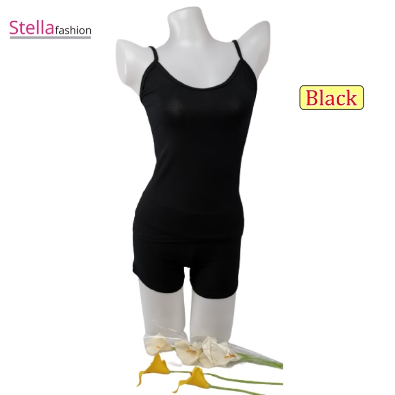 Stella Fashion Women's Tank Tops Camisole MODAL Stretchable Round Neck Singlet 女式背心吊带背心 kamisol rompi wanita-Stella's Fashion