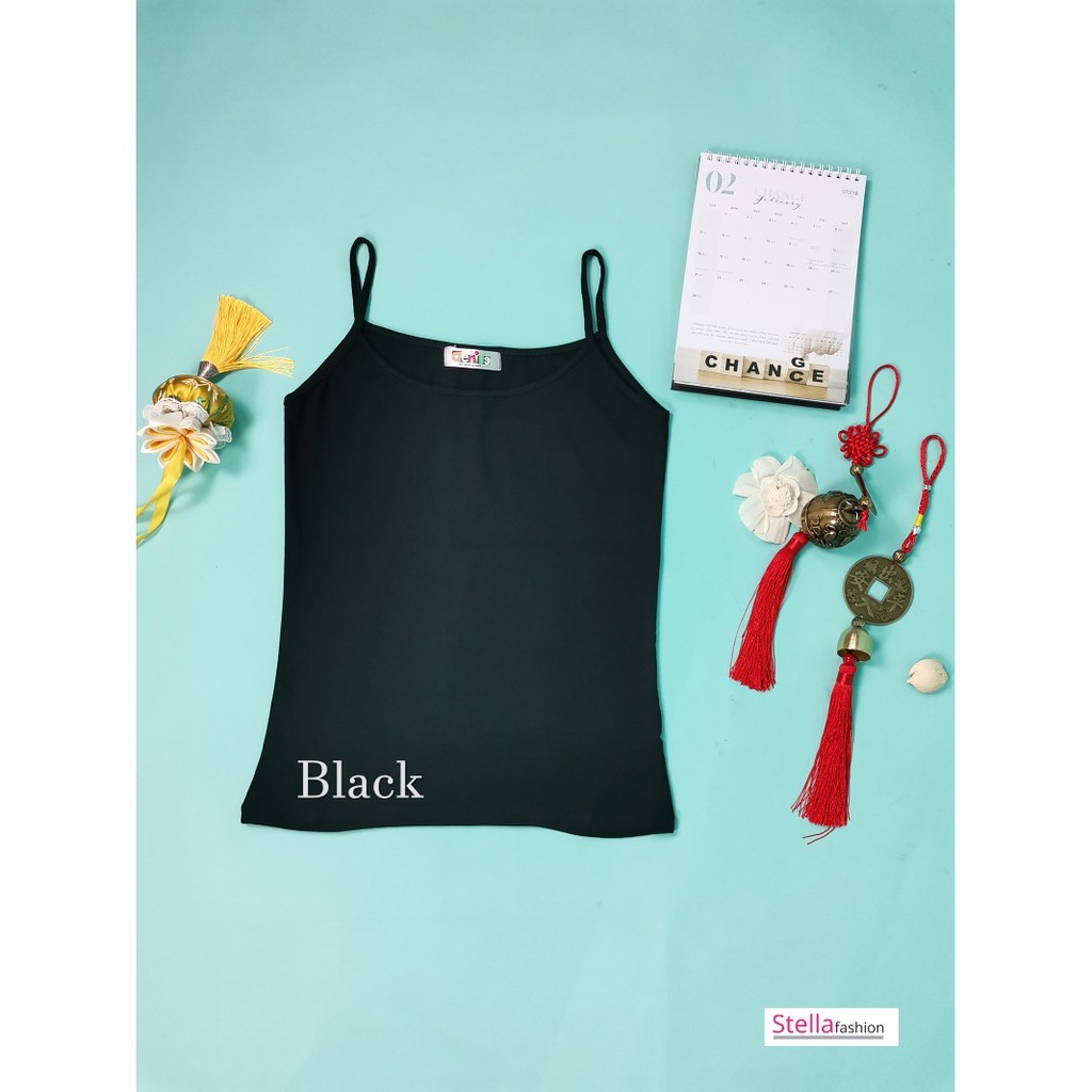 [STELLA FASHION] U-Back Spaghetti Strape Tank Tops Korea MODAL + Spand