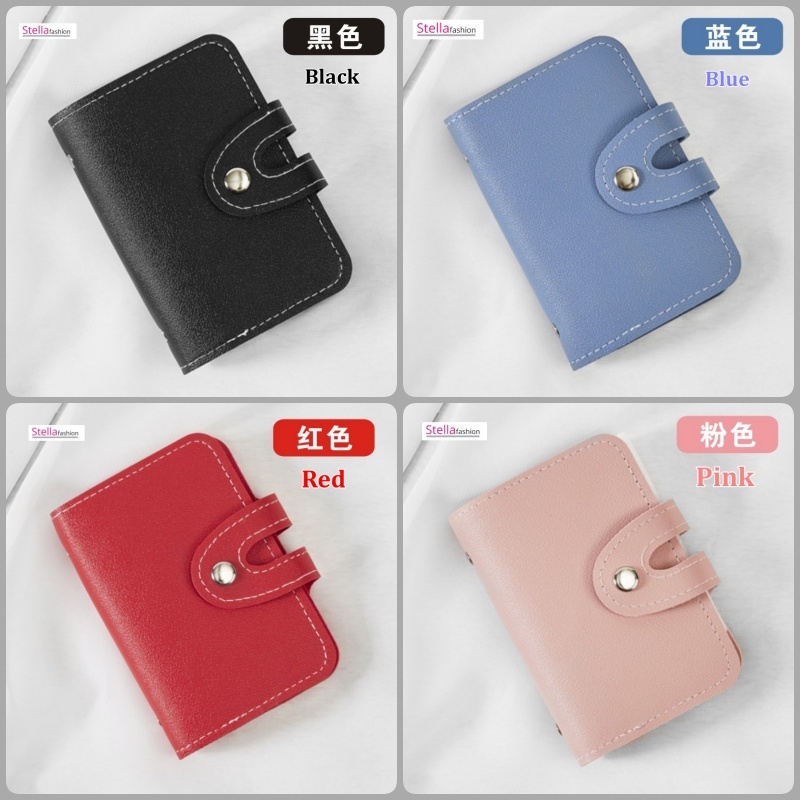 Stella Fashion Large-Capacity Card Holder, Leather Card Holder , Multi-Card Slot Card Holder [Ready Stock]