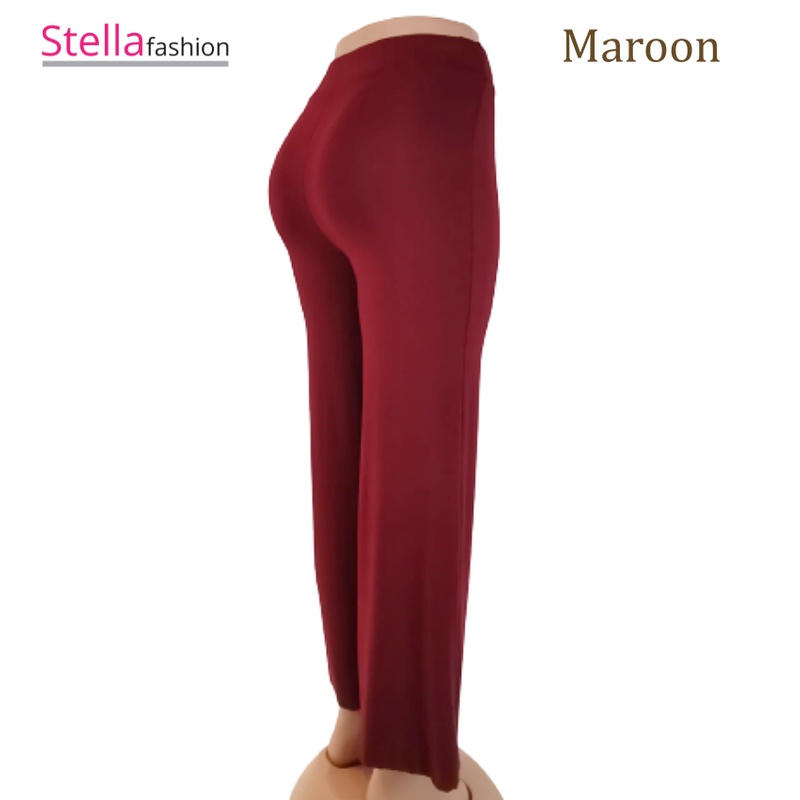 Stella Fashion Women's Elastic Straight Long Pants Seluar panjang perempuan-Stella's Fashion