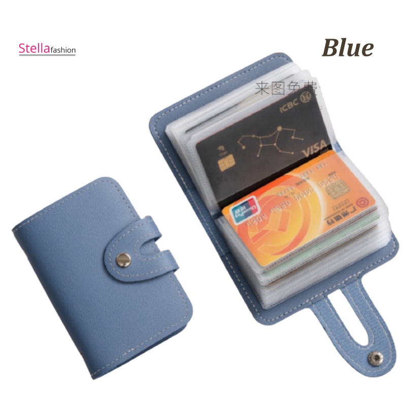 Stella Fashion Large-Capacity Card Holder, Leather Card Holder , Multi-Card Slot Card Holder [Ready Stock]