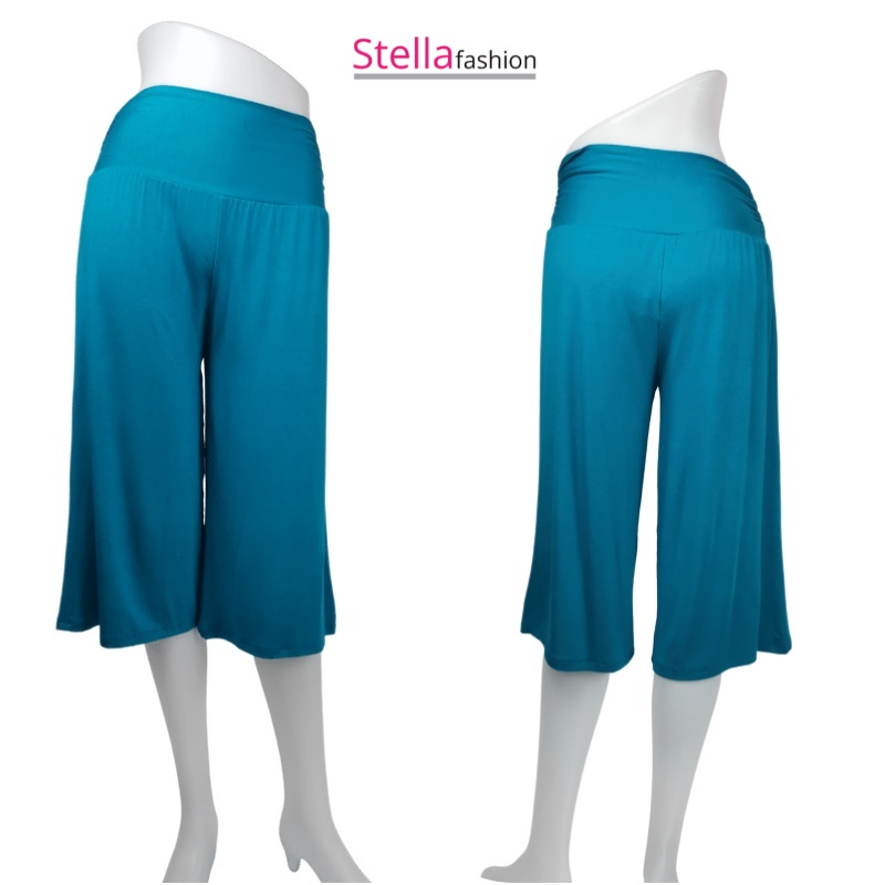 [Stella Fashion] Lady Pant Skirt Palazzo Cooling Soft and Comfortable Elastic, Bamboo Fibre Muslimah Pants Plus size