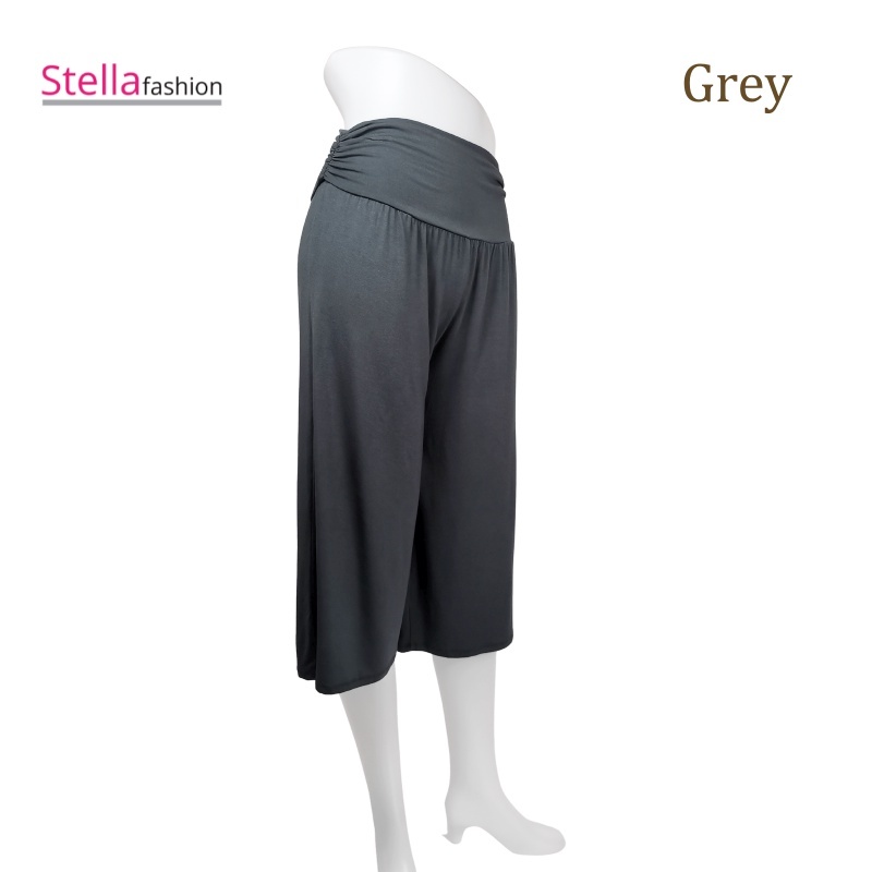 [Stella Fashion] Lady Pant Skirt Palazzo Cooling Soft and Comfortable Elastic, Bamboo Fibre Muslimah Pants Plus size-Stella's Fashion
