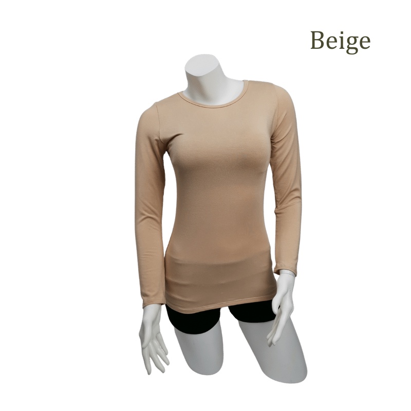 Stella Fashion  Long Sleeve Shirt Thin Muslimah Inner Wear round neck bottoming shirt long sleeved t-shirt