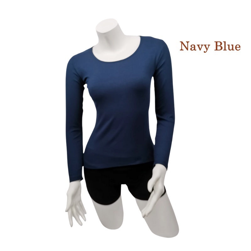 Stella Fashion  Long Sleeve Shirt Thin Muslimah Inner Wear round neck bottoming shirt long sleeved t-shirt