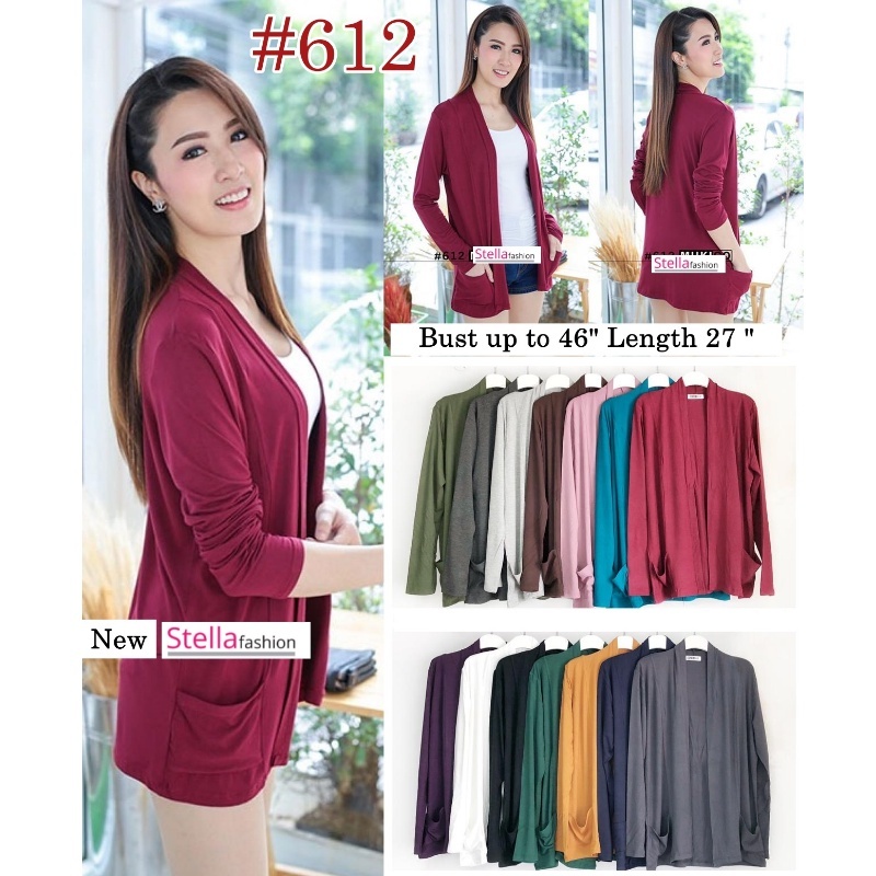 Stella Fashion Ladies Cardigan for Office Sweater Long Sleeved Women Bamboo Fibre Outer Wear