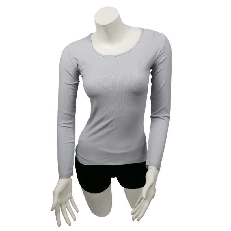 Stella Fashion  Long Sleeve Shirt Thin Muslimah Inner Wear round neck bottoming shirt long sleeved t-shirt
