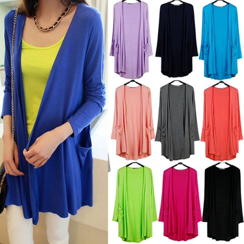 [Stella Fashion] READY STOCK  Women's Cotton Long Sleeve Cardigan Plain color Suncreen Modal Very soft and Comfortable-Stella's Fashion