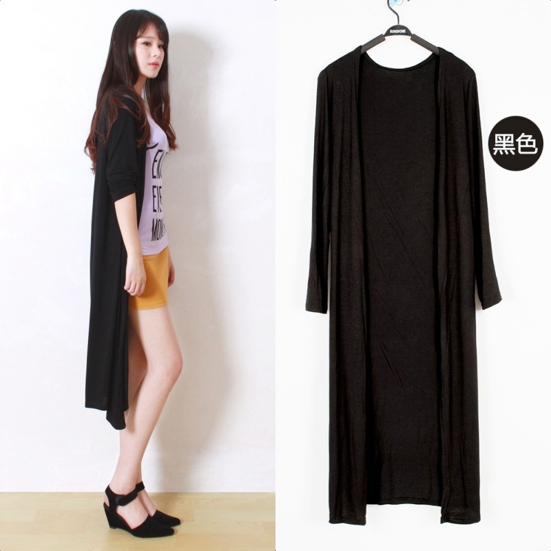 Stella Fashion Women's Modal Long Sleeve long Cardigan Sun Protection  Muslimah Casual Cardigan 莫代尔薄款开衫长袖防晒衣女外套长款外搭防晒衫-Stella's Fashion