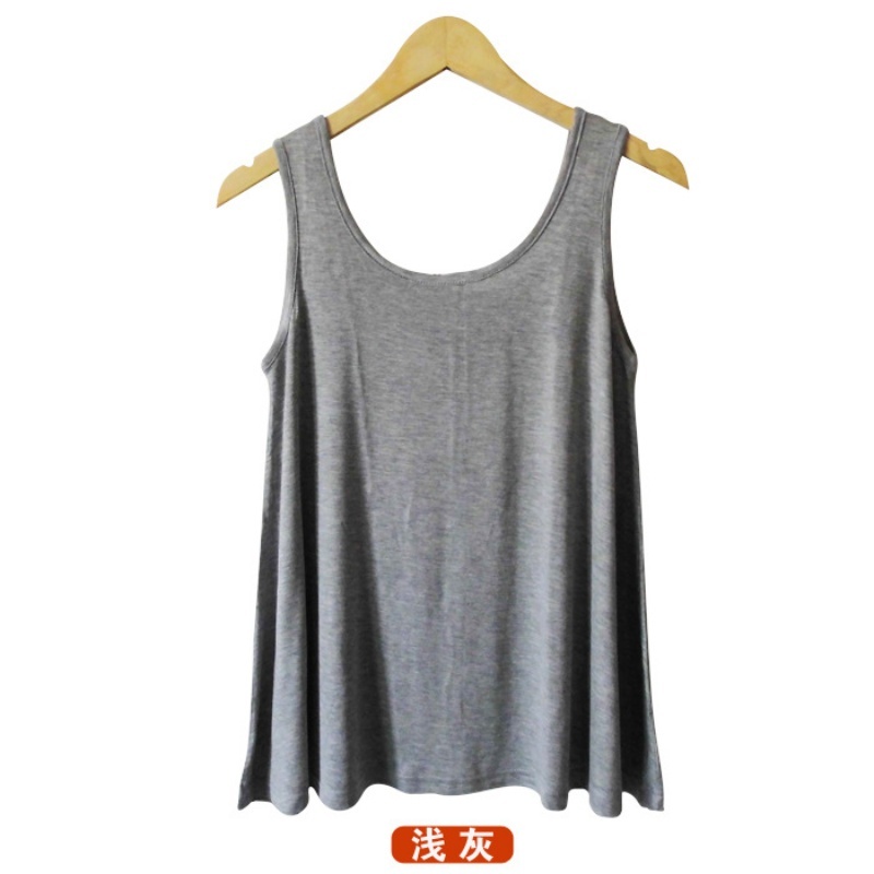 [Stella Fashion] Plus Size Loose Fit Flare Bottom Blouse Sleeveless Top Tees hides Tummy Plus Size Women Tank Top