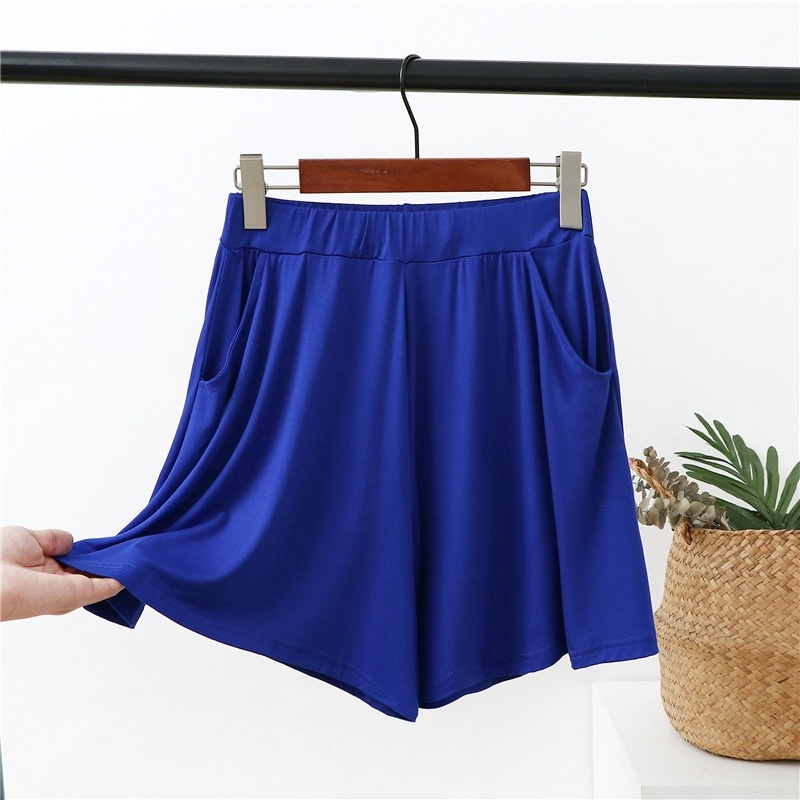 Stella Fashion Summer Shorts Large Size Wide Leg Pants New Casual Hot Pants Loose Thin Beach Short Pants 2 Side Pocket-Stella's Fashion