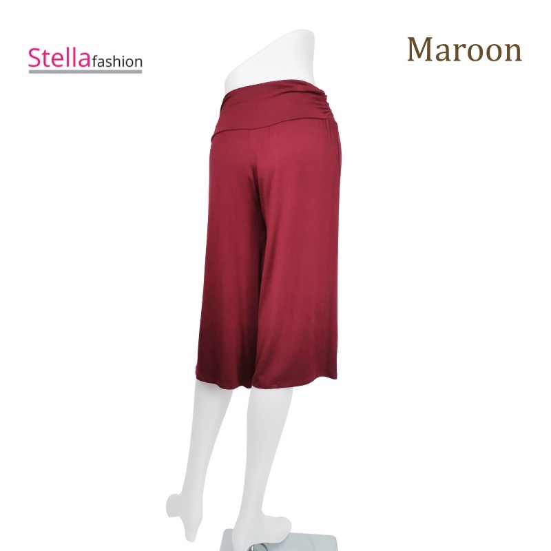 [Stella Fashion] Lady Pant Skirt Palazzo Cooling Soft and Comfortable Elastic, Bamboo Fibre Muslimah Pants Plus size