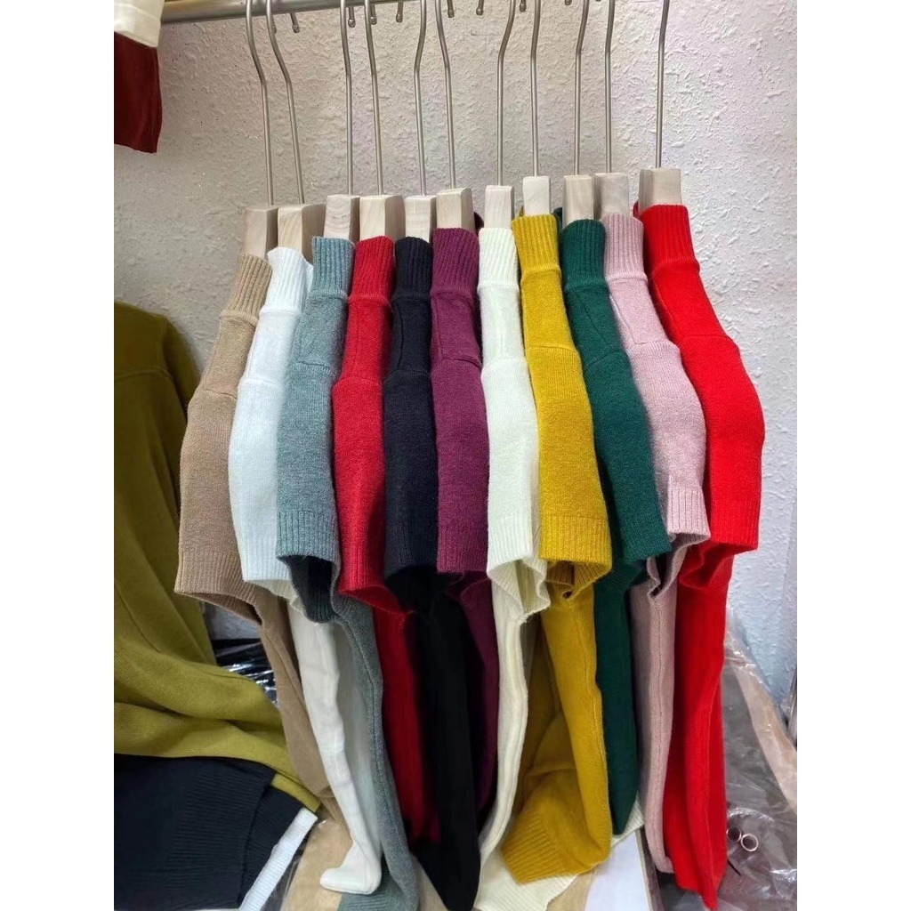 Stella Women's Solid Color Half Turtleneck Slim Tops Short Sleeve Knitted T-Shirt Korean Version Women's Top T-Shirt