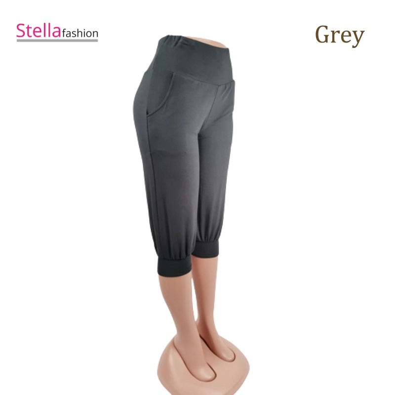 Stella Fashion [ Ready Stock ] Women 3/4 Alibaba Pant  Plus Size Muslimah Pants With Pockets