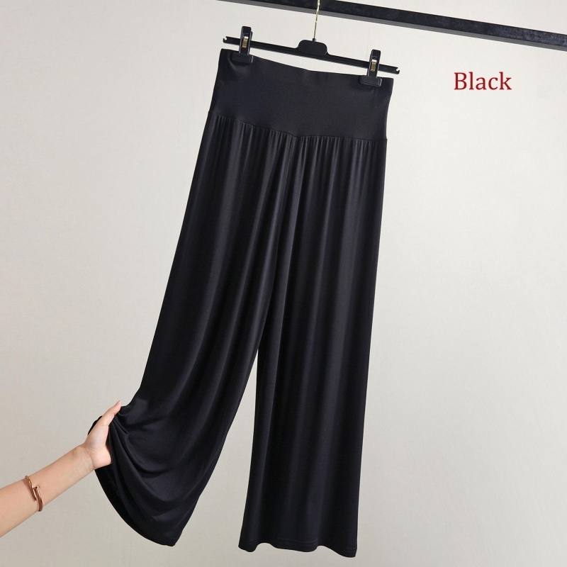 Stella Fashion New Plus Size Modal Wide-Leg Pants Casual Muslimah Female High Waist Home Pants Sleeping Bottoms Pants-Stella's Fashion