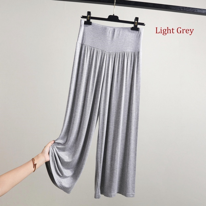 Stella Fashion New Plus Size Modal Wide-Leg Pants Casual Muslimah Female High Waist Home Pants Sleeping Bottoms Pants-Stella's Fashion