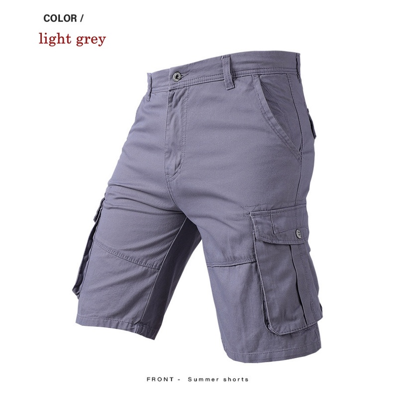 [Stella Fashion] New Men's Casual Short Bermuda 100% Cotton Casual Beach Cargo Pants Straight Short Pants-Stella's Fashion