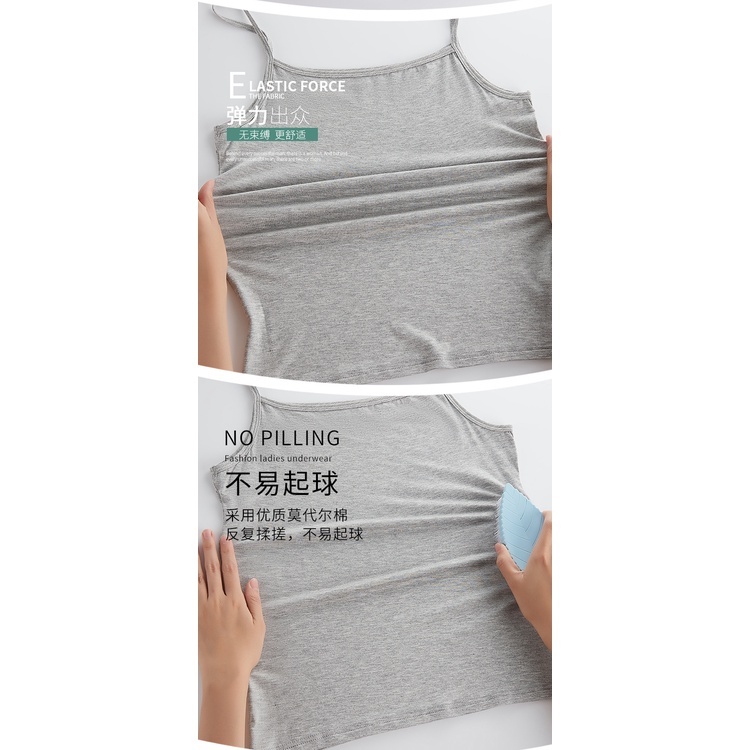 Stella Fashion Women's Tank Tops Camisole MODAL Stretchable Round Neck Singlet 女式背心吊带背心 kamisol rompi wanita-Stella's Fashion