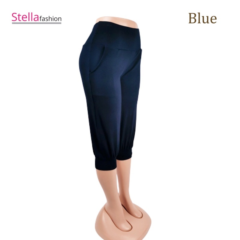 Stella Fashion [ Ready Stock ] Women 3/4 Alibaba Pant  Plus Size Muslimah Pants With Pockets