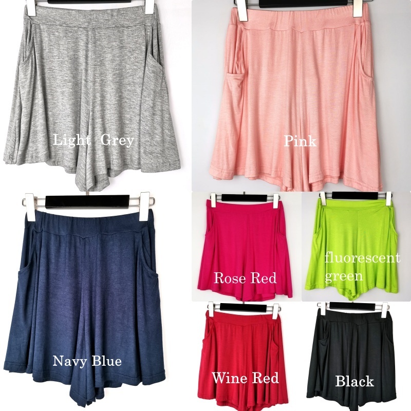 Stella Fashion Summer Shorts Large Size Wide Leg Pants New Casual Hot Pants Loose Thin Beach Short Pants 2 Side Pocket-Stella's Fashion