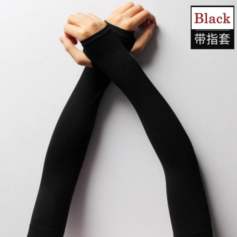 UV Protection outdoor sleeves hand covers driving sport ice silk sleeve cooling arm long sleeves sun block cover-Stella's Fashion