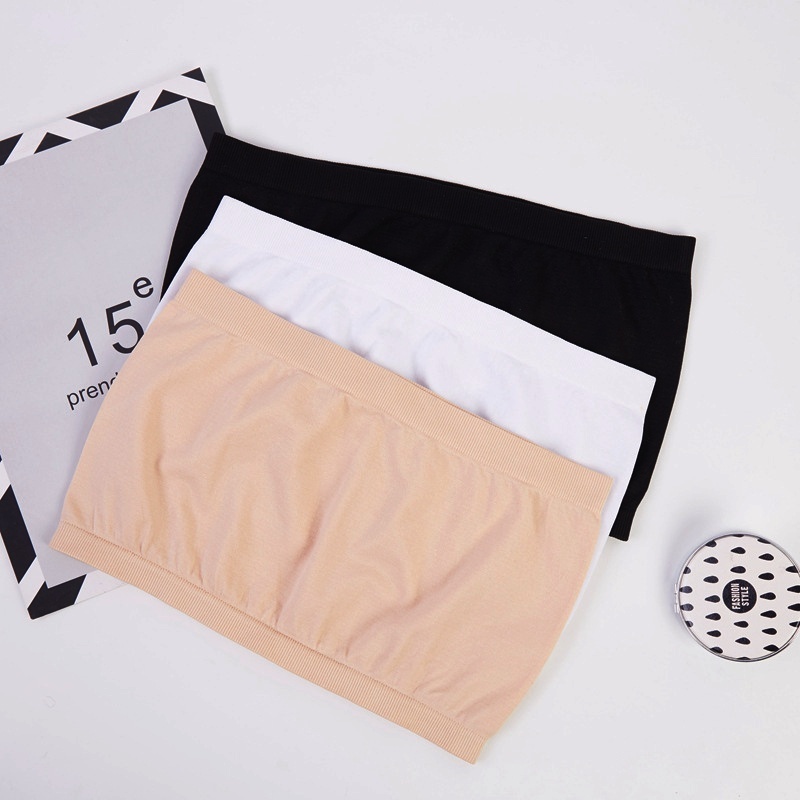 Stella Fashion High elastic seamless chest wrap 1-piece tube top One-piece seamless breathable base anti-glare tube top
