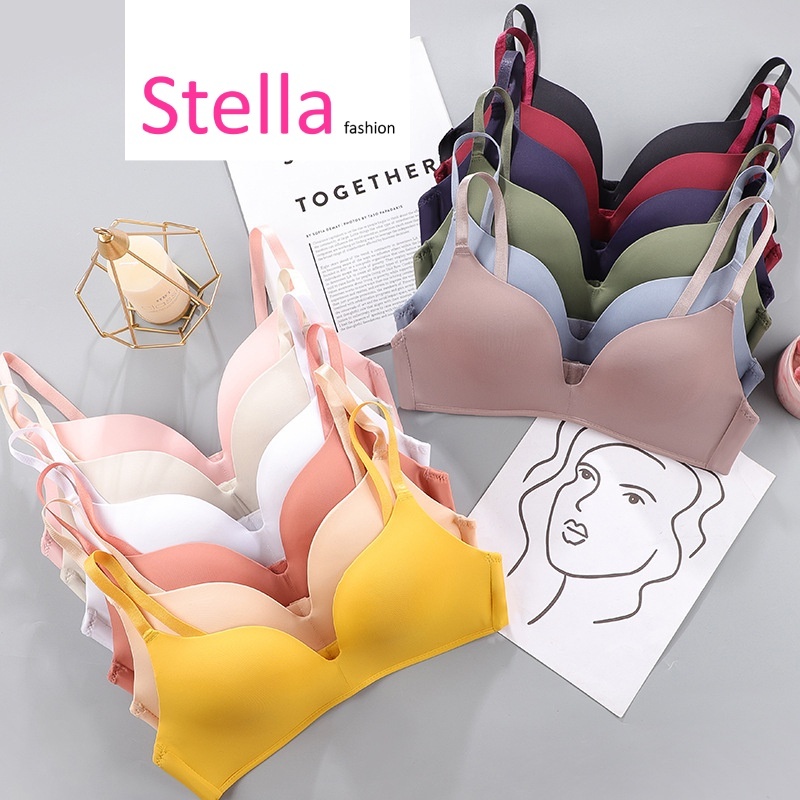 [Stella fashion]Japanese Sexy bra Thin Mould Cup up bra breathable comfortable Women Bra Student Plus size Nylon