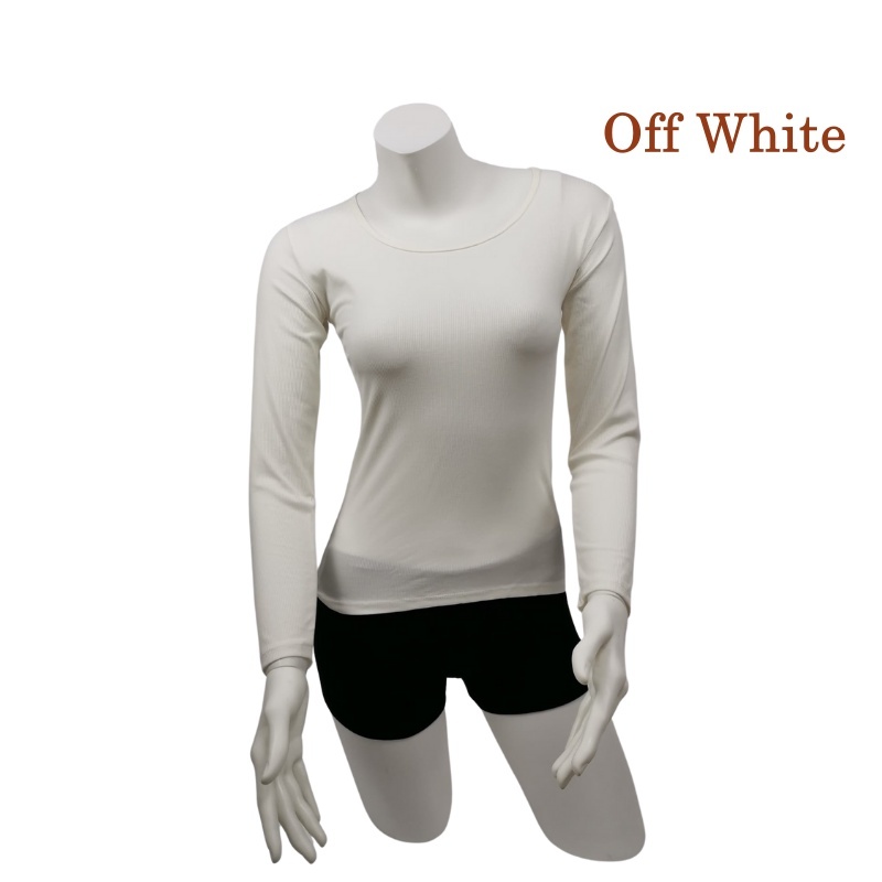 Stella Fashion  Long Sleeve Shirt Thin Muslimah Inner Wear round neck bottoming shirt long sleeved t-shirt