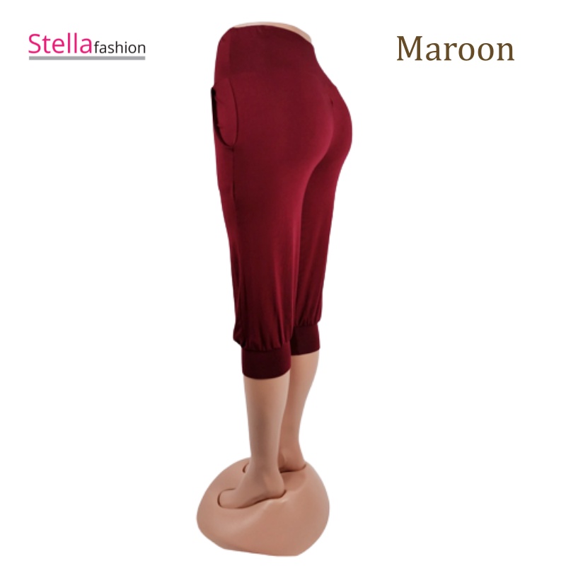 Stella Fashion [ Ready Stock ] Women 3/4 Alibaba Pant  Plus Size Muslimah Pants With Pockets