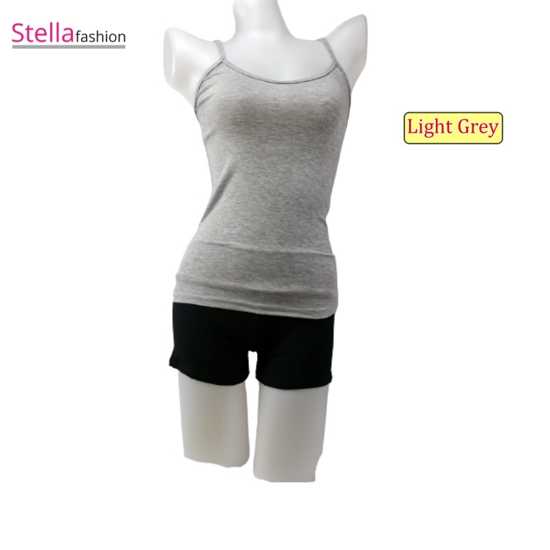 Stella Fashion Women's Tank Tops Camisole MODAL Stretchable Round Neck Singlet 女式背心吊带背心 kamisol rompi wanita-Stella's Fashion