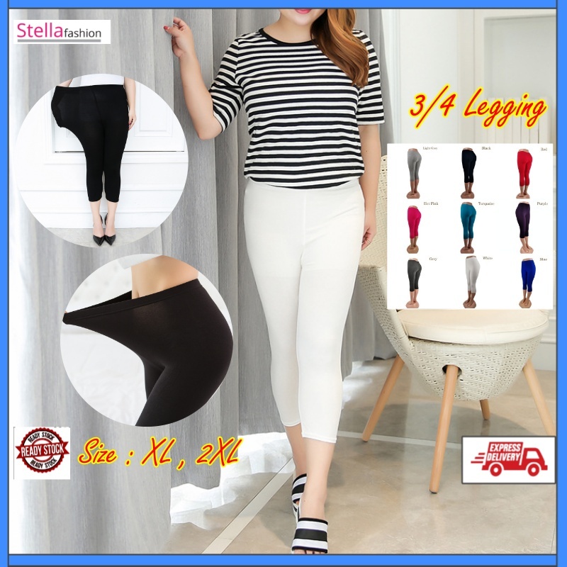 Stella Fashion MODAL LEGGINGS Stretchable Tights Yoga Zoomba Pants Ready Stock