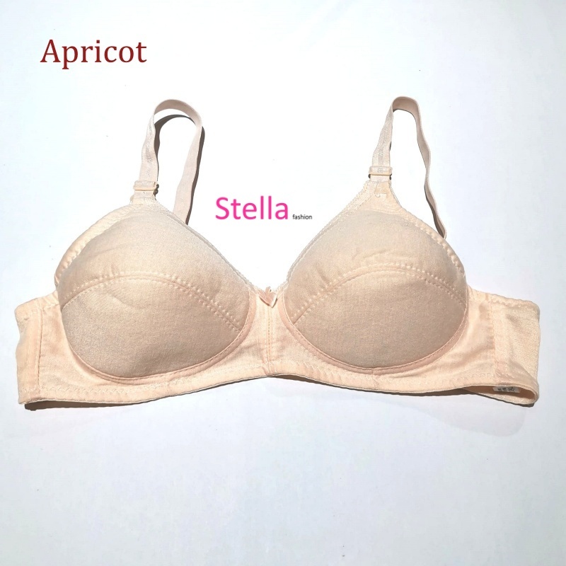 Women Bra Middle-Aged and Elderly Underwear without Steel Ring Thin and Comfortable Soft Bra with two-breasted buttons-Stella's Fashion
