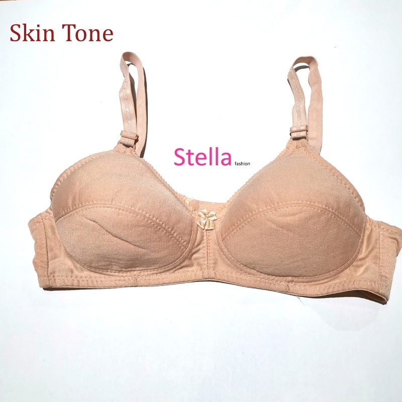 Women Bra Middle-Aged and Elderly Underwear without Steel Ring Thin and Comfortable Soft Bra with two-breasted buttons-Stella's Fashion