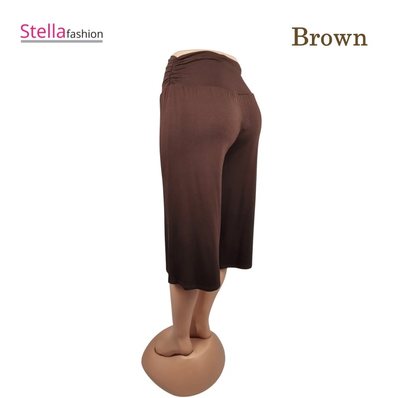 [Stella Fashion] Lady Pant Skirt Palazzo Cooling Soft and Comfortable Elastic, Bamboo Fibre Muslimah Pants Plus size