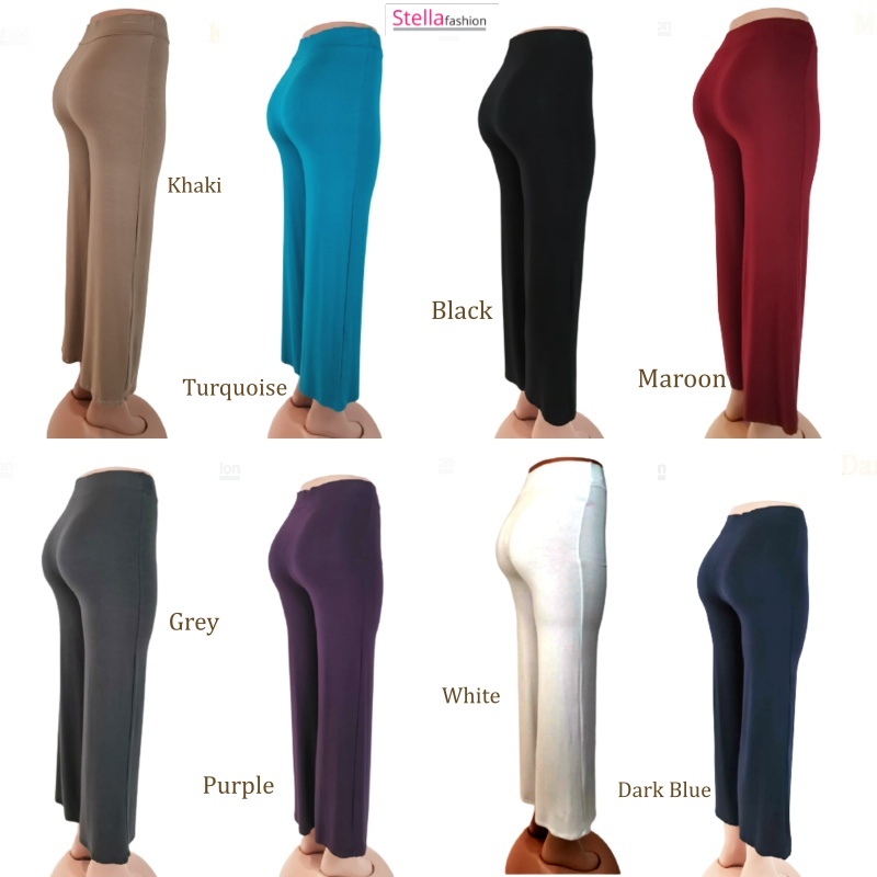 Stella Fashion Women's Elastic Straight Long Pants Seluar panjang perempuan-Stella's Fashion