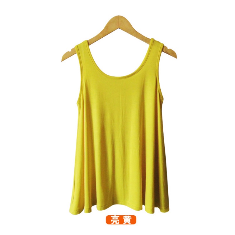 [Stella Fashion] Plus Size Loose Fit Flare Bottom Blouse Sleeveless Top Tees hides Tummy Plus Size Women Tank Top