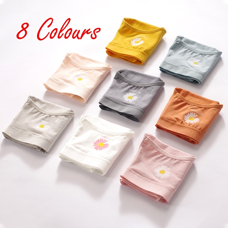 Stella Fashion Ladies Cotton Printed Small Daisy Mid -waist Triangle Girl Underwear Women’s Comfortable Cute Panties