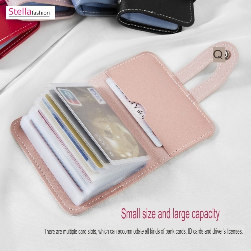 Stella Fashion Large-Capacity Card Holder, Leather Card Holder , Multi-Card Slot Card Holder [Ready Stock]