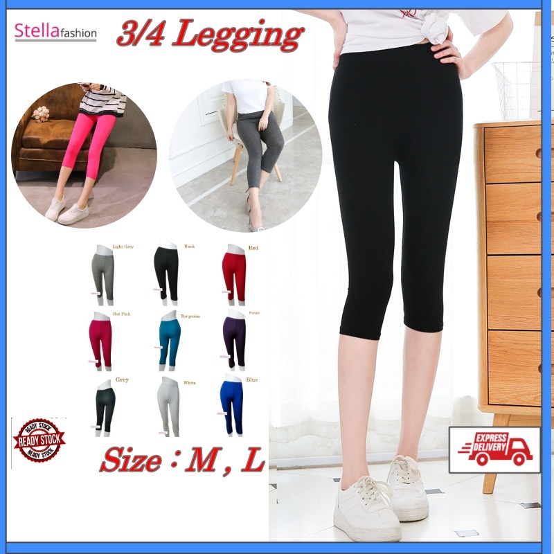 Stella Fashion Ready Stock MODAL LEGGINGS Yoga Sport Wear Legging Stretchable Tights Singapore Seller-Stella's Fashion